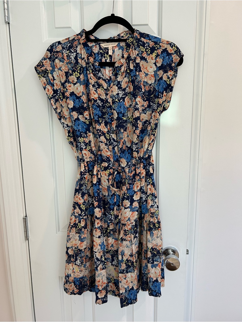 Rebecca Taylor Floral Silk Tiered Dress Size 0